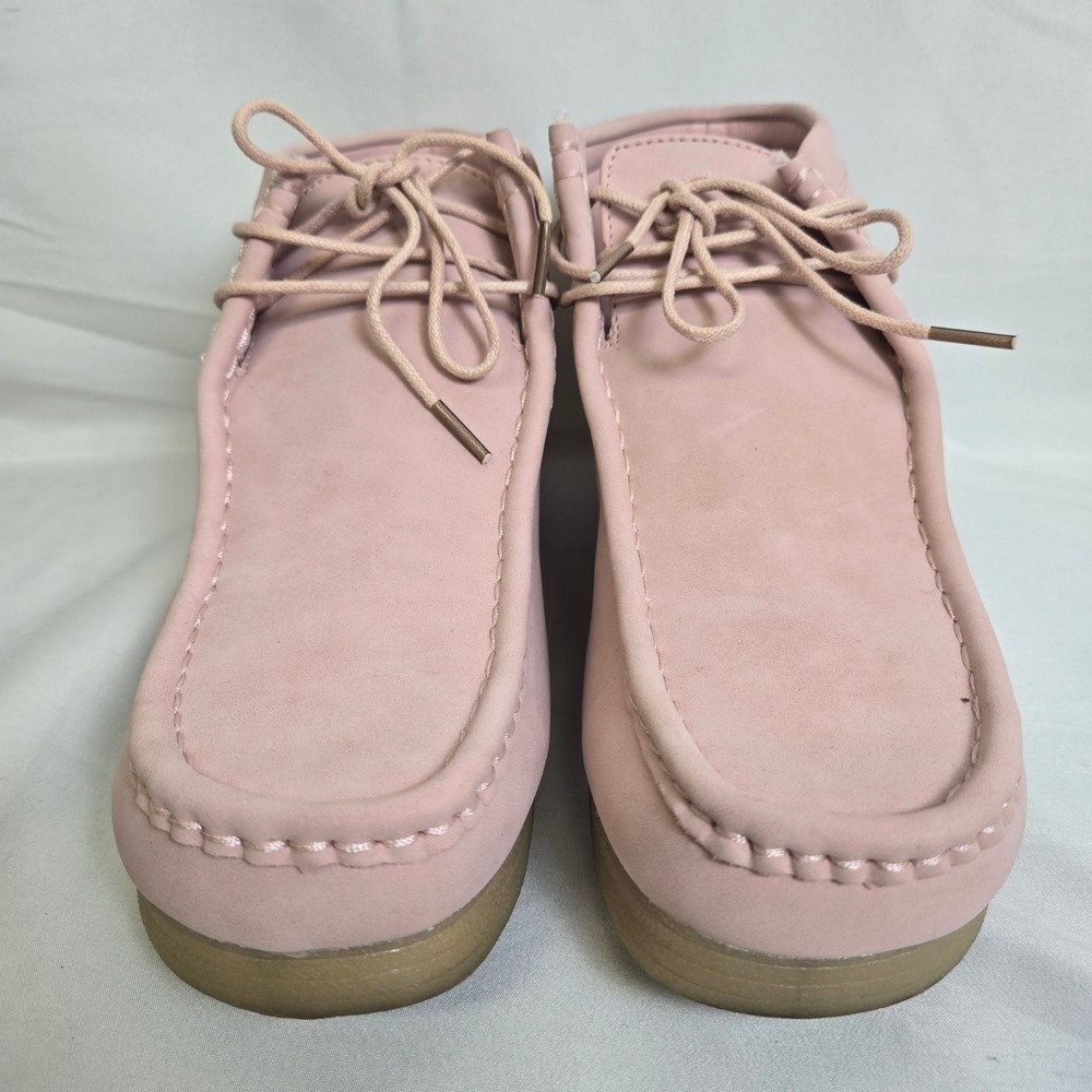 Amali‎ Jason2 Desert Chukka Boot, Lace Up Suede High Top, Pink Tan, Mens 7.5